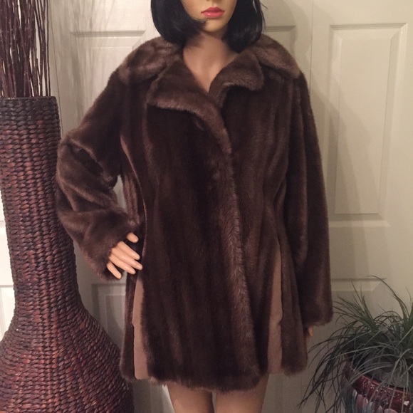 Vintage Mincara Faux Fur Coat By Russel 